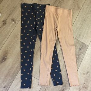 Girls size 10 Little Co by Lauren Conrad ribbed leggings bundle black tan floral